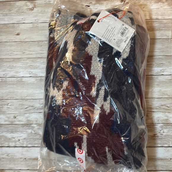 🆕 Knox Rose Women’s Open Front Cardigan Navy Blue and Burgundy Small 4/6 - Picture 7 of 10